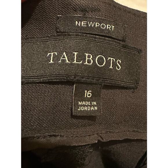 Talbots Newport Dark Charcoal Gray Straight Leg Career Pants Women's Plus 16 - Picture 2 of 7